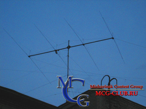 4-el Yagi 21mhz - Сборка, монтаж и установка антенн Yagi 2007 - Installation of antennas Yagi on MCG roof 2007 - mcg-club.ru