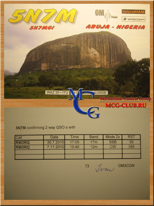 5N Нигерия - Nigeria - Экспедиции в Нигерию и образцы полученных QSL - Нигерия в LotW - 5N0ETP - 5N0OCH - 5N0/OK1AUT - 5N6EAM - 5N0WRE - 5N0W - 5N3BHF - 5N3CPR - 5N7M - 5N/LZ1QK - ON4AVO/5N0 - mcg-club.ru