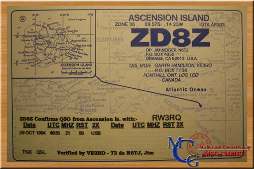ZD8 Остров Вознесения - Ascension island - Экспедиции на остров Вознесения и образцы полученных QSL - остров Вознесения в LotW - ZD8Z - ZD8CUE - ZD8WX - ZD8RH - ZD8M - ZD8A - ZD8JF - ZD8N - ZD8R - ZD8RP - ZD8T - ZD8TC - ZD8TM - ZD8D - ZD8I - ZD8JR - ZD8LII - ZD8O - ZD8W - ZD8JX - mcg-club.ru