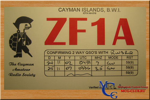 ZF Каймановы острова - Cayman Islands - Экспедиции на Каймановы острова и образцы полученных QSL - Каймановы острова в LotW - ZF8AA - ZF2NT - ZF2JR - ZF2AH - ZF1A - ZF1HJ - ZF2AF - ZF2AN - ZF2CD - ZF2CU - ZF2KZ - ZF2TN - ZF2VV - ZF2RV/ZF8 - ZF2AU - ZF2FX - ZF2GG - ZF2GU - ZF2NE - ZF2SL - mcg-club.ru