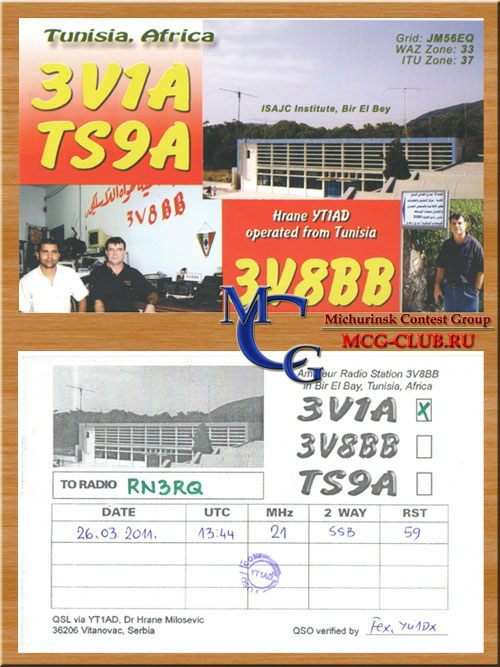 3V Тунис - Tunisia - Экспедиции в Тунис и образцы полученных QSL - Тунис в LotW - 3V8BB - 3V3S - 3V8SS - 3V8AA - 3V8BCC - 3V1A - TS9A - 3V6T - 3V5A - 3V1ALI - 3V8ONU - 3V8CB - 3V8PS - mcg-club.ru