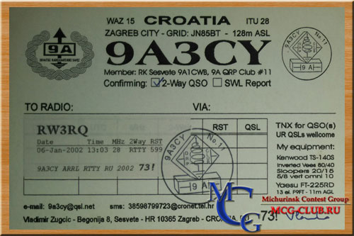 9A Хорватия - Croatia - Экспедиции в Хорватию и образцы полученных QSL - Хорватия в LotW - 9A3CY - 9A3ZC - 9A5ANB - 9A6BRI - 9A6ST - 9A6ZT - 9A8VB - mcg-club.ru