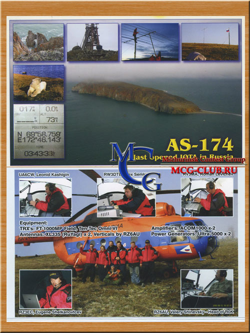 AS-174 - Chukchi Sea Coast West group (Shalaurova island) - Группа островов западного побережья Чукотского моря - остров Шалаурова - R0K - RV3MA/0 - RZ3EC/0 - mcg-club.ru