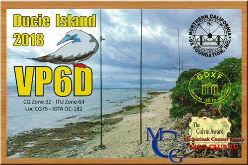 VP6D остров Дьюси - Ducie Island - Экспедиции на остров Дьюси и образцы полученных QSL - остров Дьюси в LotW - VP6DX - VP6DI - VP6D - VP6DIA - mcg-club.ru