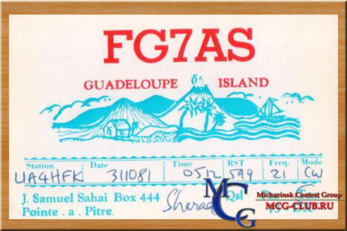 FG Гваделупа - Guadeloupe - Экспедиции в Гваделупу и образцы полученных QSL - Гваделупа в LotW - FG5LA - FG/K6LA - FG/OM3LA - FG5R - FG5FR - FG/F4EBT - TO4D - FG/F6AUS - FG8AR - TO11A - TO9T - FG/RW3QC - FG/DL1CW - FG/DK9PY - FG4NO - FG5BG - FG4KH - FG5EY - FG5FC - FG/F6BFH - FG/F6BUM - FG/K9NW - FG0FOK - FG1PP - FG4FR - FG7AM - FG7AS - FG/N4CD - FG7AO - mcg-club.ru