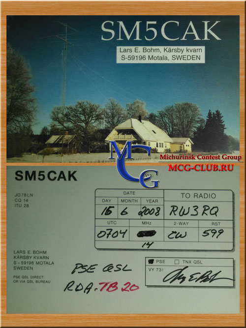 SM Швеция - Sweden - Экспедиции в Швецию и образцы полученных QSL - Швеция в LotW - SE5S - SJ9WL - SM4CMG - SM5CAK - SM5COP - SM5ILE - SM6BZV - SM6SRW - SM7WVZ - mcg-club.ru